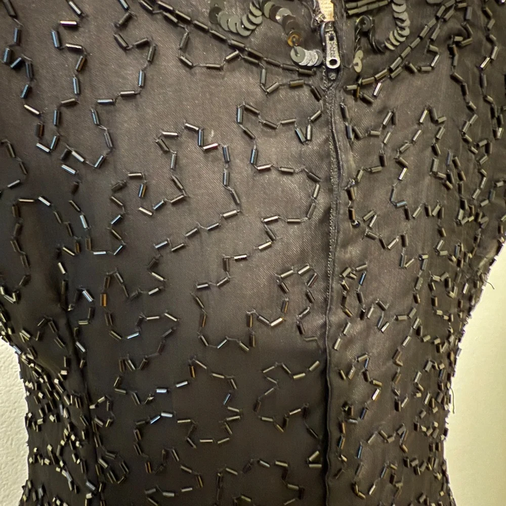 Stenay Elegant‎ Black Beaded Mini Dress